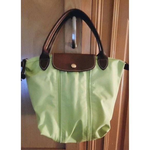 Longchamp Le Pliage Small Neon Green & Black - Picture 1 of 5